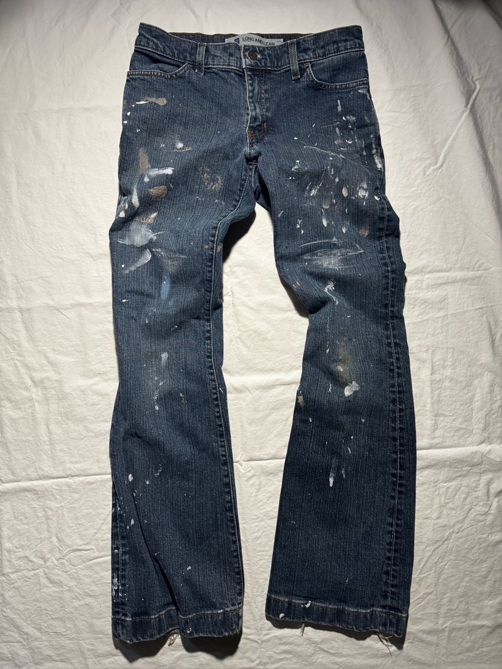 Gap Women’s Long And Lean Paint Splatter Jeans Size 4R Retro 80's